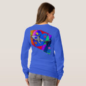 Autism Shark WOMANS BLUE T-shirt (Achterkant volledig)