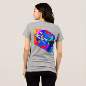 Autism Shark WOMANS GRAY Tri-Blend Shirt (Achterkant volledig)