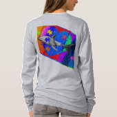 Autism Shark WOMANS GREY T-shirt (Achterkant)