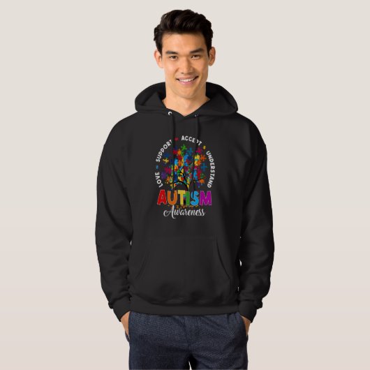 Autism Shirt Love Accept Support Autistic Autism A (Voorkant volledig)