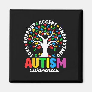 Autism Shirt Love Accepteer Support Autistic Autis Magneet