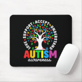 Autism Shirt Love Accepteer Support Autistic Autis Muismat (Met muis)