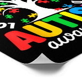 Autism Shirt Love Accepteer Support Autistic Autis Poster (Hoek)