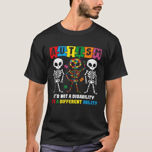 Autism Skull Dance  Autism Awareness For Mom Dad K T-shirt (Voorkant)