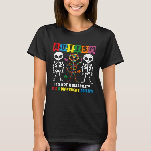 Autism Skull Dance  Autism Awareness For Mom Dad K T-shirt (Voorkant)