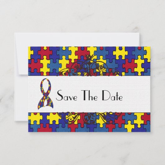 Autism slaat de datum op save the date (Voorkant)