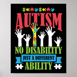 Autism Son Child Daughter No Disability different Poster
