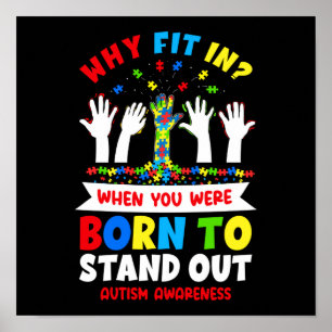 Autism Son Daughter Je bent geboren om te staan Poster