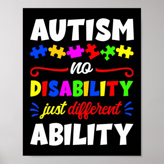Autism Son Daughter No Disability Different Poster (Voorkant)