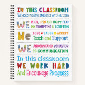 Autism Special Ed Teacher Appreciation Notitieboek (Voorkant)