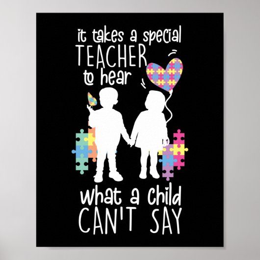 Autism Special Education Teacher to Height Child Poster (Voorkant)