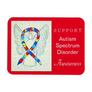 Autism Spectrum Disorder (ASD) Ribbon Angel Magnet Magneet