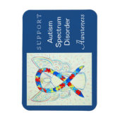 Autism Spectrum Disorder (ASD) Ribbon Angel Magnet Magneet (Verticaal)
