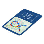 Autism Spectrum Disorder (ASD) Ribbon Angel Magnet Magneet (Linkerzijde)