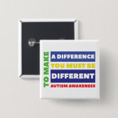 Autism Square Button (Voorkant /achterkant)