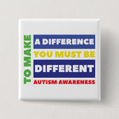 Autism Square Button (Voorkant)