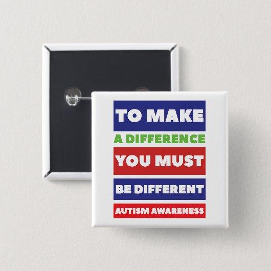 Autism Square Button (Voorkant /achterkant)