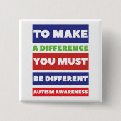 Autism Square Button (Voorkant)