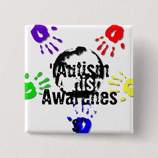 Autism Square Button (Voorkant)