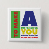 Autism Square Button (Voorkant)