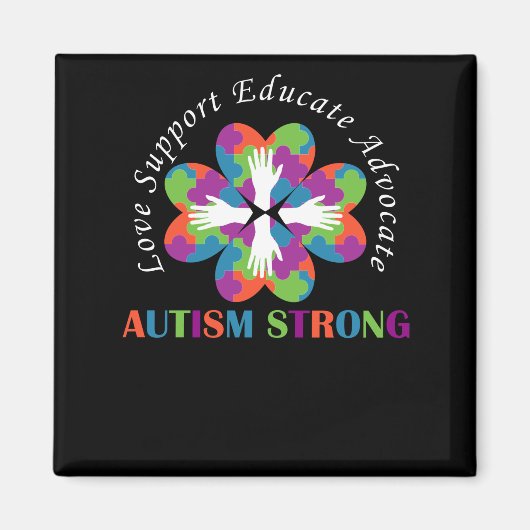 AUTISM STRONG Hands Autisme Magneet (Voorkant)