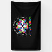 AUTISM STRONG Hands Autisme Spandoek (Verticaal)