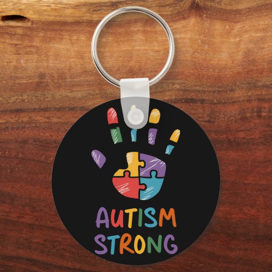 Autism Strong Sleutelhanger (Voorkant)