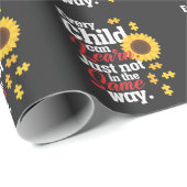 Autism Sunflower Special Education Teacher Cadeaupapier (Rol Hoek)