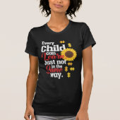 Autism Sunflower Special Education Teacher T-shirt (Voorkant)