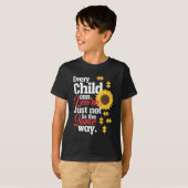 Autism Sunflower Special Education Teacher T-shirt (Voorkant volledig)