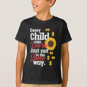 Autism Sunflower Special Education Teacher T-shirt (Voorkant)