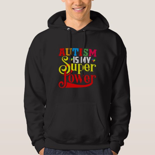 Autism Super Power Autism for Autism Autism Mam A Hoodie (Voorkant)