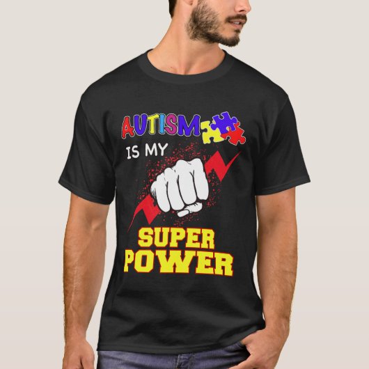 Autism Super Power T-shirt (Voorkant)