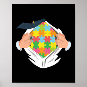 Autism Superheld Special Education Teacher Poster