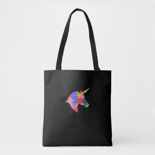 Autism Support Cute Autism Unicorn Gift Tote Bag (Voorkant)