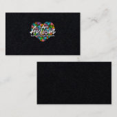 Autism Support Educate Advocate Autism Awareness Visitekaartje (Voorkant / Achterkant)