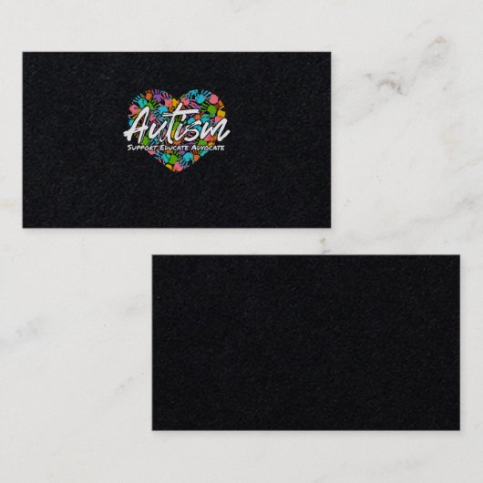 Autism Support Educate Advocate Autism Awareness Visitekaartje (Voorkant / Achterkant)