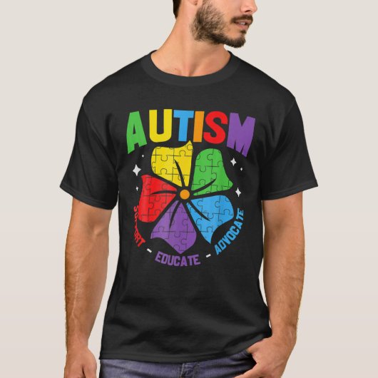 Autism Support Kids For Mom Dad Autism Awareness T-shirt (Voorkant)