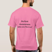 Autism T-Shirt, Flowers T-shirt (Achterkant)