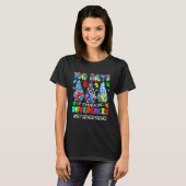 Autism Teacher 100 Days Of Embracing Differences 1 T-shirt (Voorkant volledig)