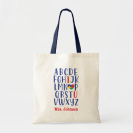 Autism Teacher Alphabet Aangepast Tote Bag