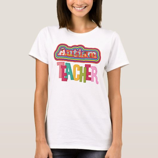Autism Teacher V-Neck Shirt (Voorkant)