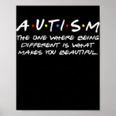 Autism The One Where Being Different Puzzle Poster (Voorkant)