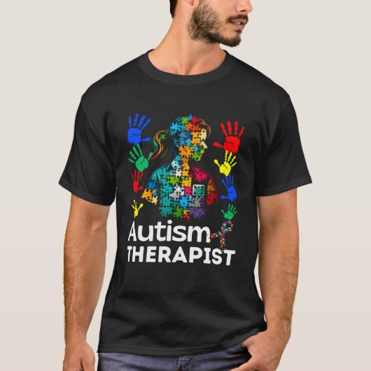 Autism Therapist Navigating Autism Autism Counseli T-shirt (Voorkant)