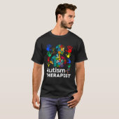 Autism Therapist Navigating Autism Autism Counseli T-shirt (Voorkant volledig)