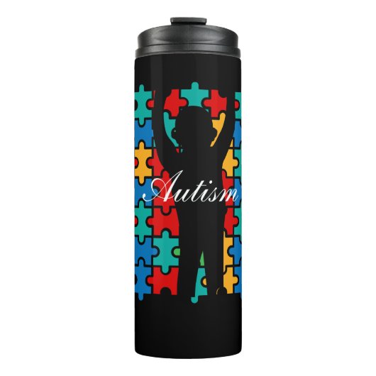 Autism Thermal Tumbler Thermosbeker (Voorkant)