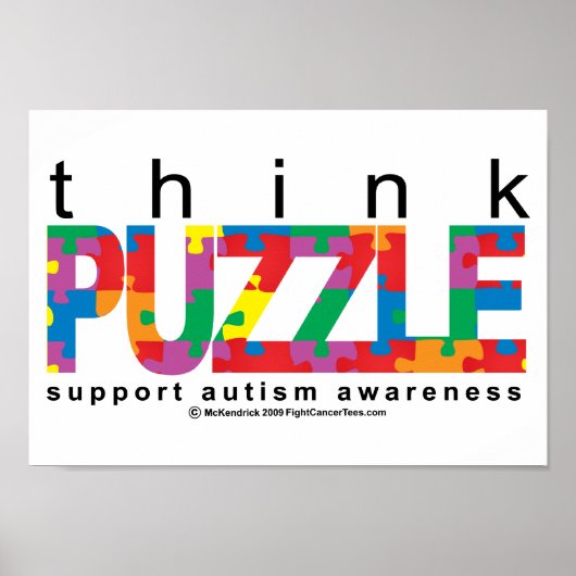 Autism Think PUZZLE Poster (Voorkant)