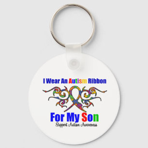 Autism Tribal Ribbon Son Sleutelhanger