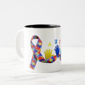 Autism Tweekleurige Koffiemok (Voorkant links)
