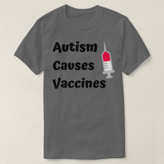Autism veroorzaakt Vaccins Slogan Autism Acceptati T-shirt (Design voorkant)